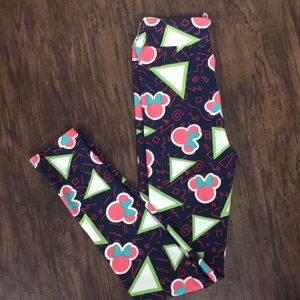 New! LuLaRoe L/XL Kids Leggings Minnie Mouse Bows